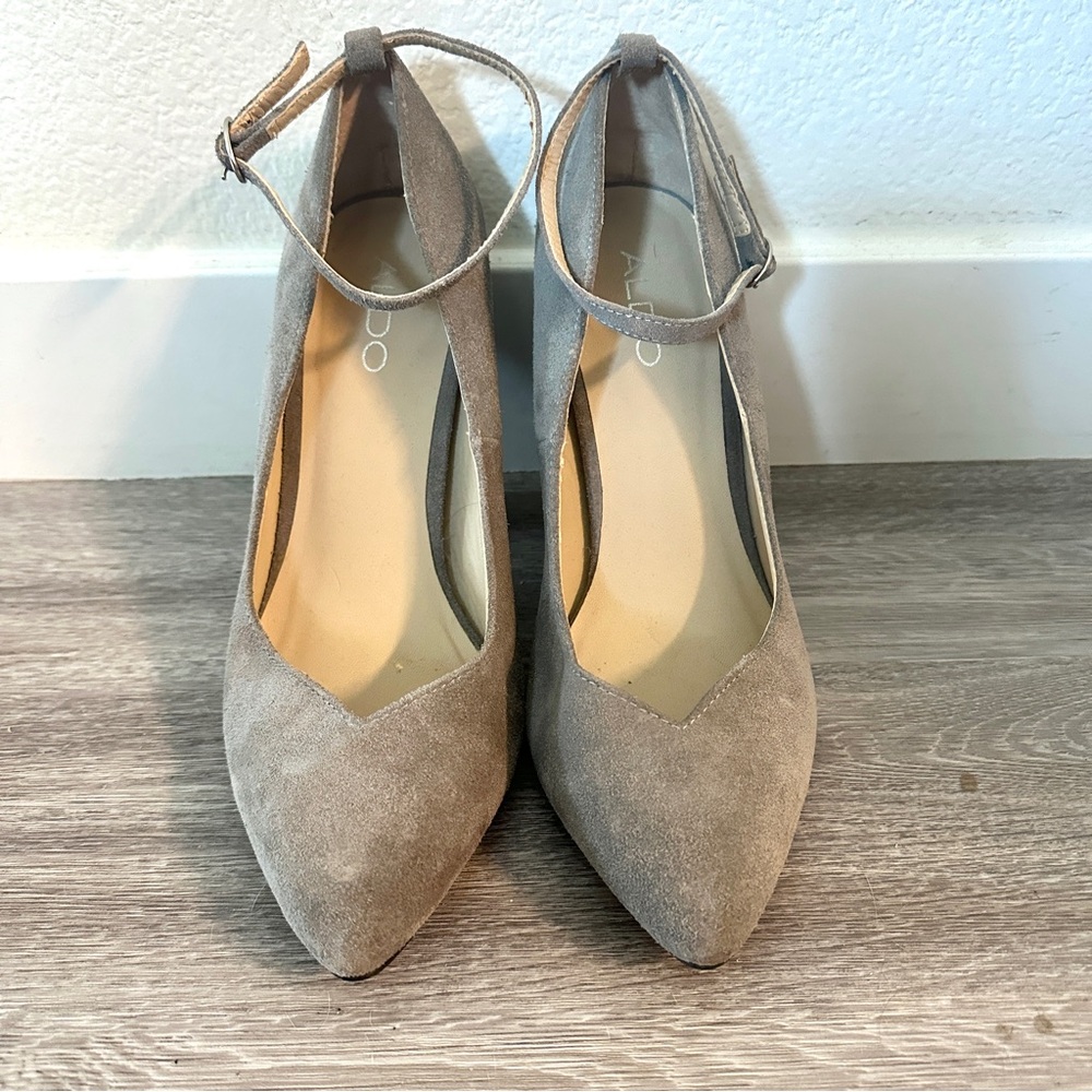 Aldo Gray Suede Heels